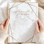 Gold Geometric White Marble Abstract Business Planner<br><div class="desc">Elevate your planning and organization with this stylish business planner. The chic design features a white marble background with abstract gold geometric accents,  creating a modern and professional look. With ample space for notes,  appointments,  and goals, </div>
