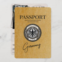 Gold Germany Passport Save The Date