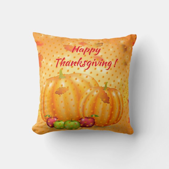 Gold Gift Thanksgiving Best Fall Time Throw Pillow (Front)