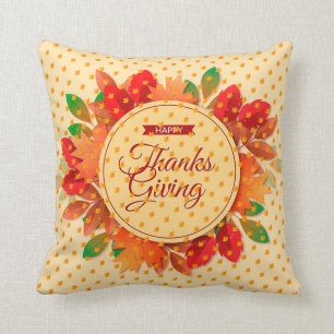 Gold Gift Thanksgiving Best Fall Time Throw Pillow