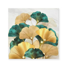 Gold ginkgo leaves
