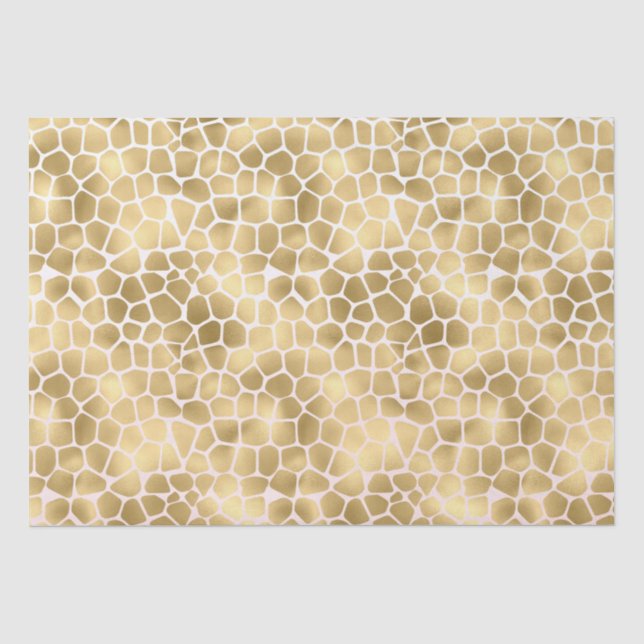Gold Giraffe Print Tissue Paper (Front)