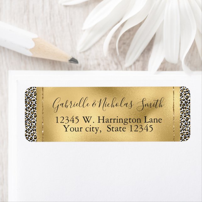 Gold Glam Black Leopard (En situation)