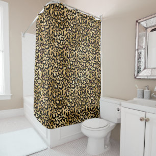 Gold Glam Black Leopard Print