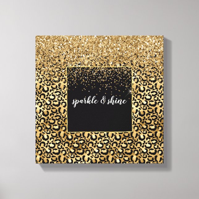 Gold Glam Black Leopard Print (Front)