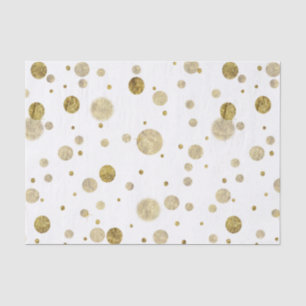 Gold Glam Bokeh Confetti Dots Tissue Paper