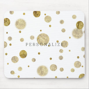 Gold Glam Bokeh Mouse Pad