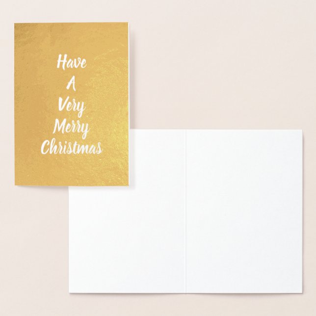 Gold Glam Christmas Personalized Card (Display)