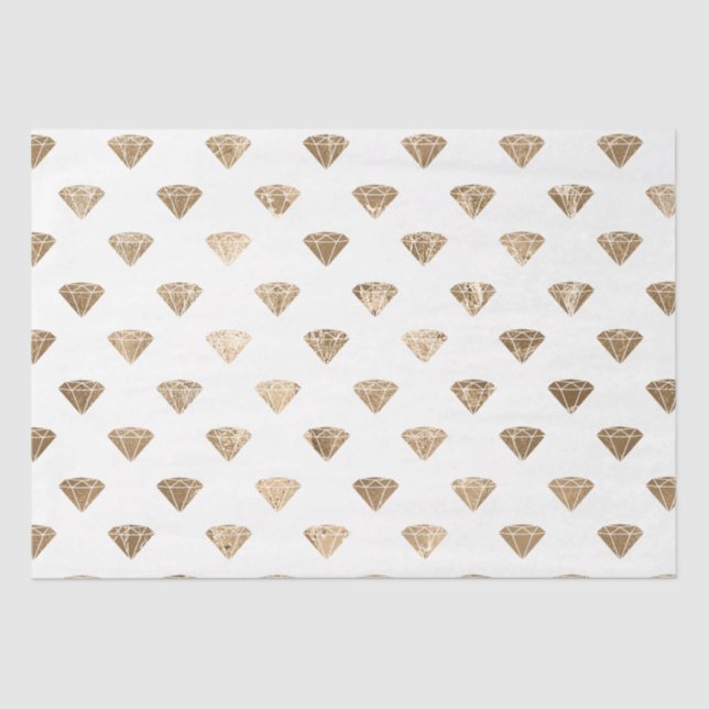 Gold Glam Diamonds Tissue Paper (Front)