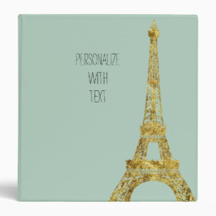 Gold Glam Eiffel Tower Binder