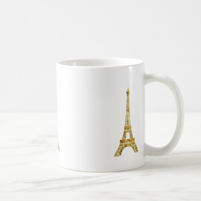 Gold Glam Eiffel Tower Coffee Mug (Right)