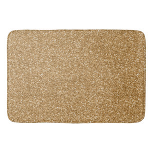 Gold Glam Faux Glitter Bath Mat