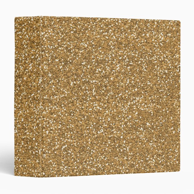Gold Glam Faux Glitter Binder (Front/Spine)