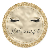 Gold Glam Glitter Girly Eyelashes personalized