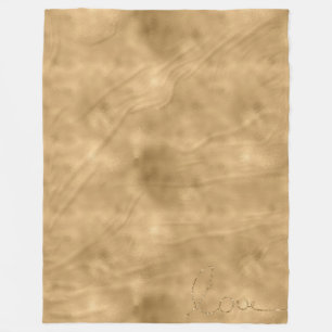 Gold Glam Glitter Love Fleece Blanket