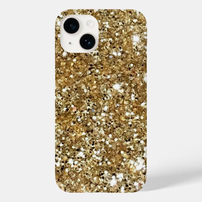 Gold Glam Glitter | Metallic Sparkles Case-Mate iPhone Case (Back)