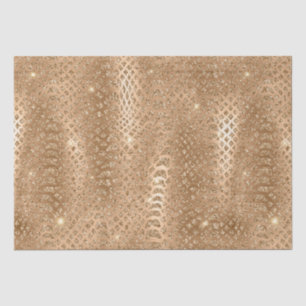 Gold Glam Glitter Snake Skin Tissue Paper