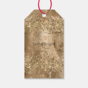 Gold Glam Glitter Sparkles Gift Tags