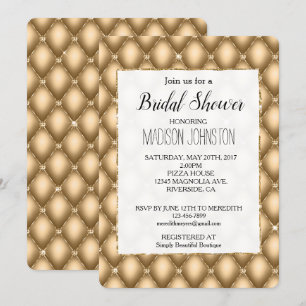 Gold Glam Glitzy Jewel Invitation