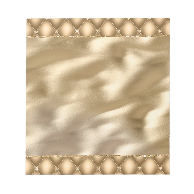 Gold Glam Glitzy Jewel Notepad (Front)