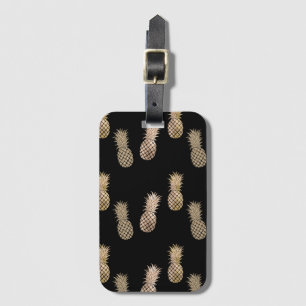 Gold Glam Pineapples Luggage Tag
