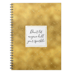 Gold Glam Sparkles Notebook