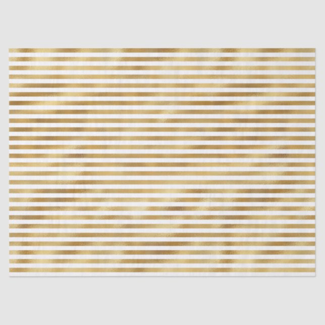 Gold Glam Stripes Tissue Paper (Front)