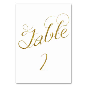 Gold Glam table 2 number