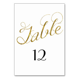 Gold Glam table number