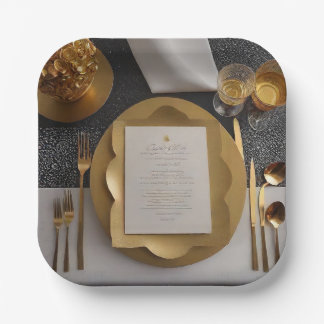 Gold Glamour Paper Plates
