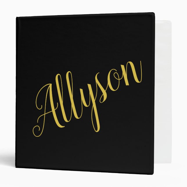 Gold glamour personalized   binder (Front/Inside)
