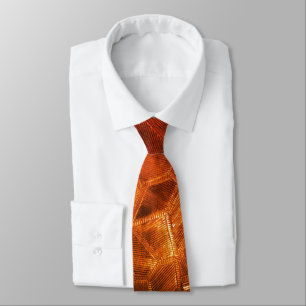 Gold Glass Antique Style Handsome Textural Pattern Tie