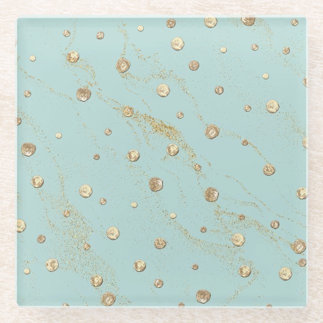 Gold Glass Coaster  (Front)