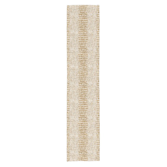 Gold Glitter Alligator Print Short Table Runner (Front)