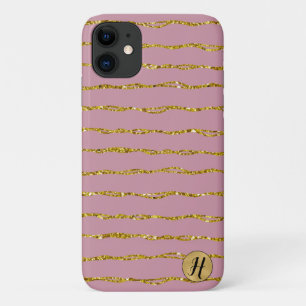 Gold Glitter and Blush Pink Phone Case
