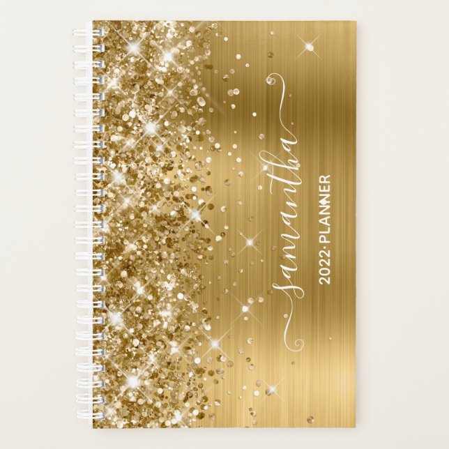 Gold Glitter and Foil Girly Signature Planner (Front)