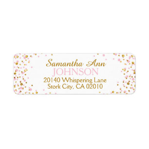 Gold Glitter and Pink Dot Sprinkles