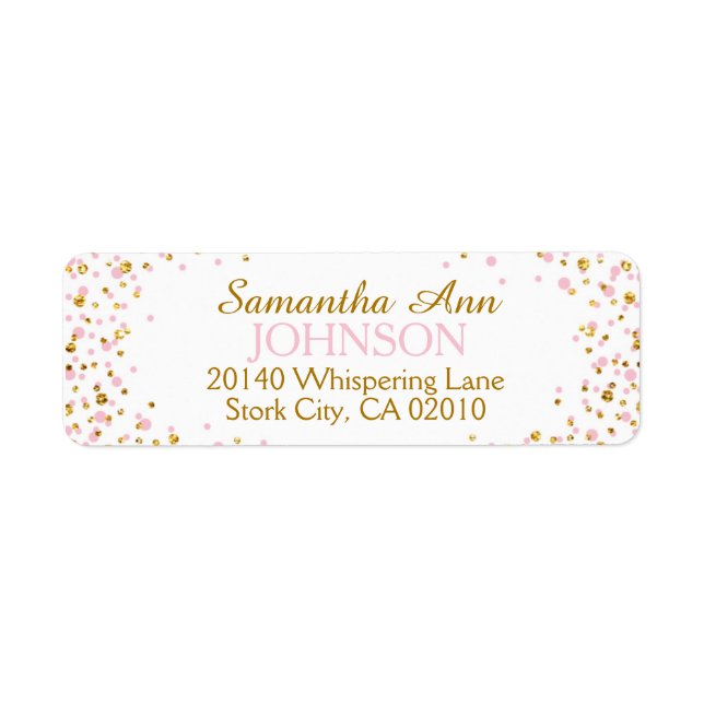 Gold Glitter and Pink Dot Sprinkles (Front)