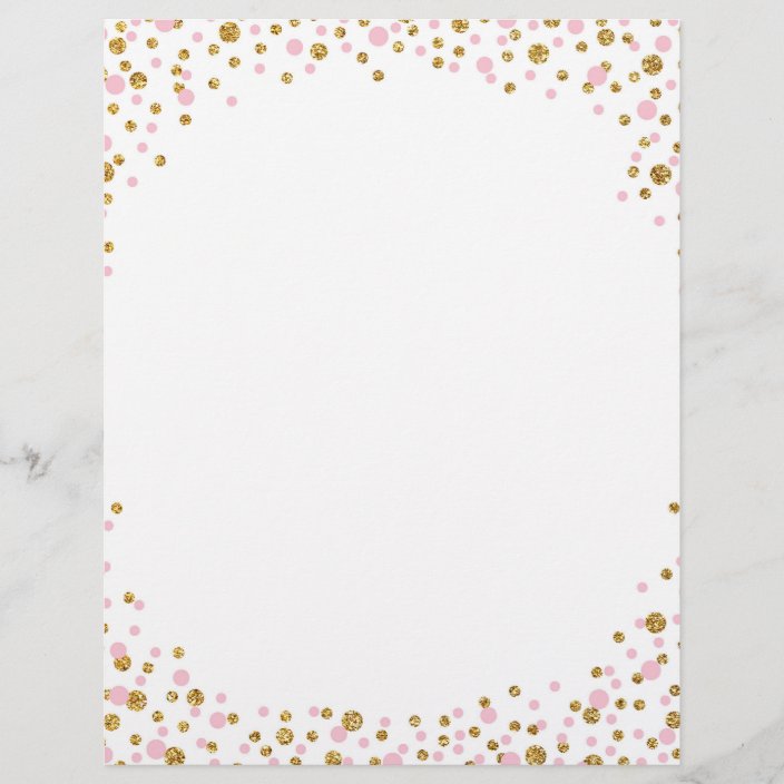 Gold Glitter and Pink Sprinkle Confetti Zazzle.ca