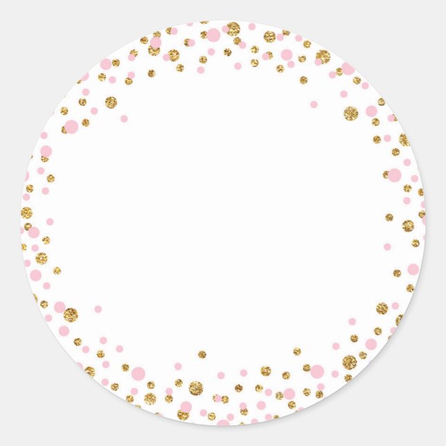 Gold Glitter and Pink Sprinkle Label (Front)