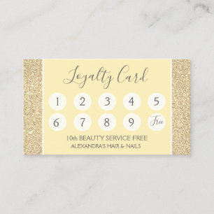Gold Glitter and Sparkle Girly Loyalty Punch