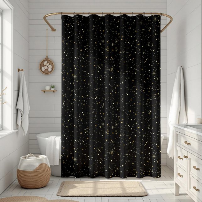 Gold glitter and sparkles on black (Creator Uploaded)