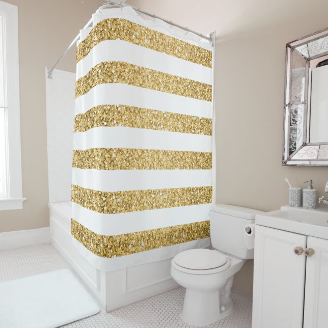 Gold Glitter And White Stripes (In Situ)