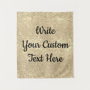 Gold Glitter Anniversary Backdrop Photo Booth Prop Tapestry