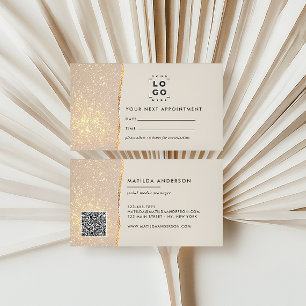 Gold Glitter Appointment Reminder & Business Card