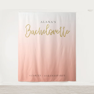 Gold Glitter Bachelorette Party Photo Booth Tapestry