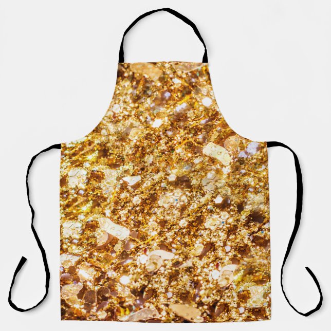 Gold glitter background apron (Front)