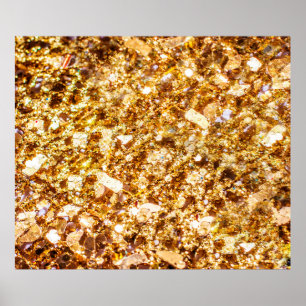 Gold glitter background poster