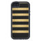 Gold Glitter Black Stripes Pattern Monogram
