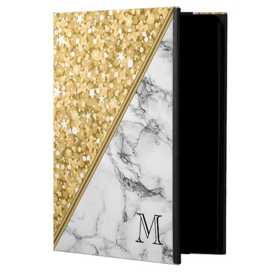 Gold Glitter Black White Marble White Sparks Powis iPad Air 2 Case